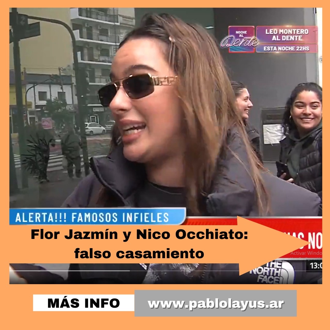 Flor Jazmín y Nico Occhiato: falso casamiento