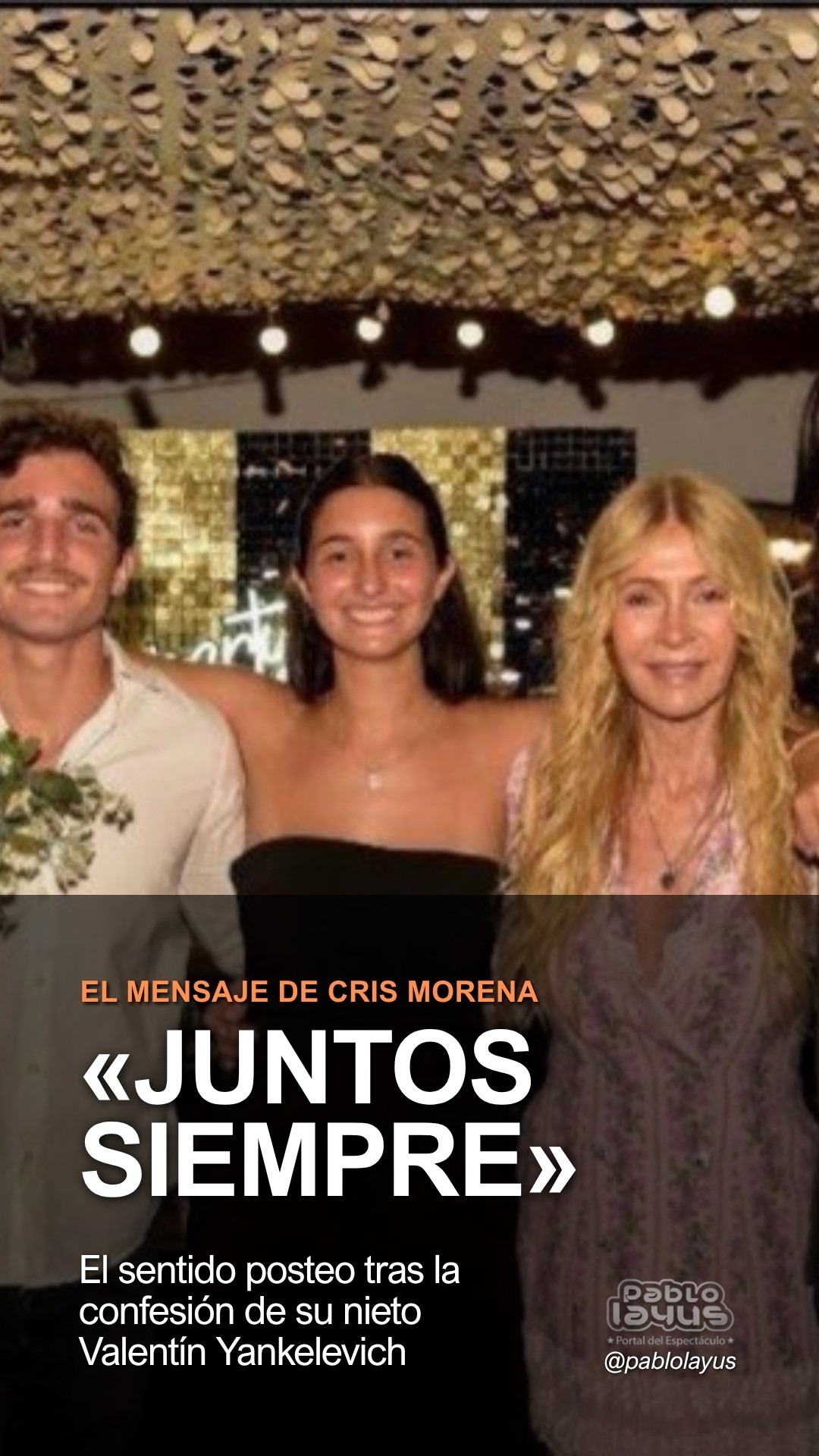 Cris Morena y su mensaje tras la confesión de su nieto Valentín Yankelevich