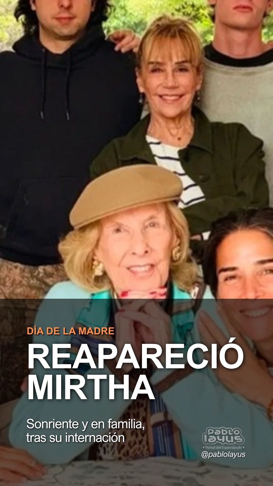 Mirtha Legrand junto a su familia en el Día de la Madre