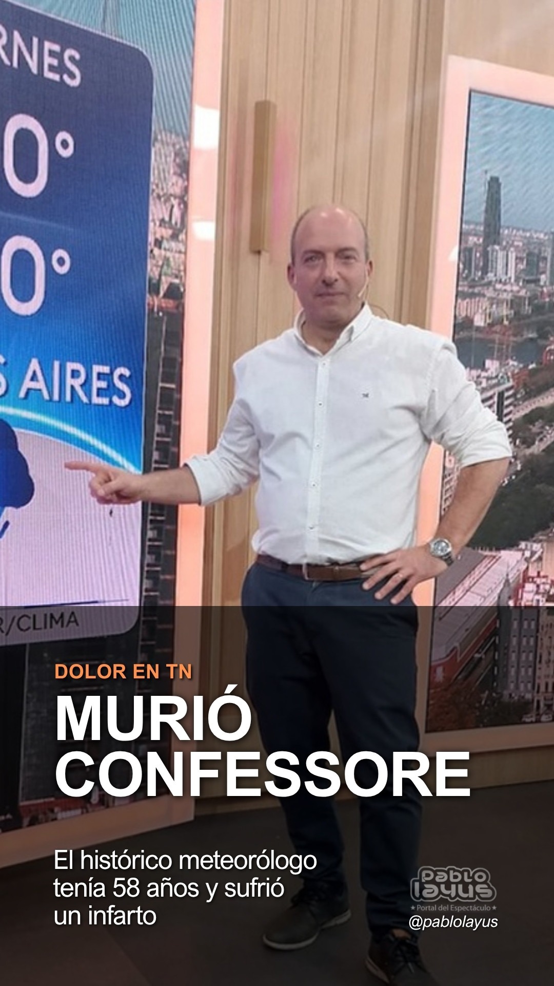 Fernando Confessore, meteorólogo de TN