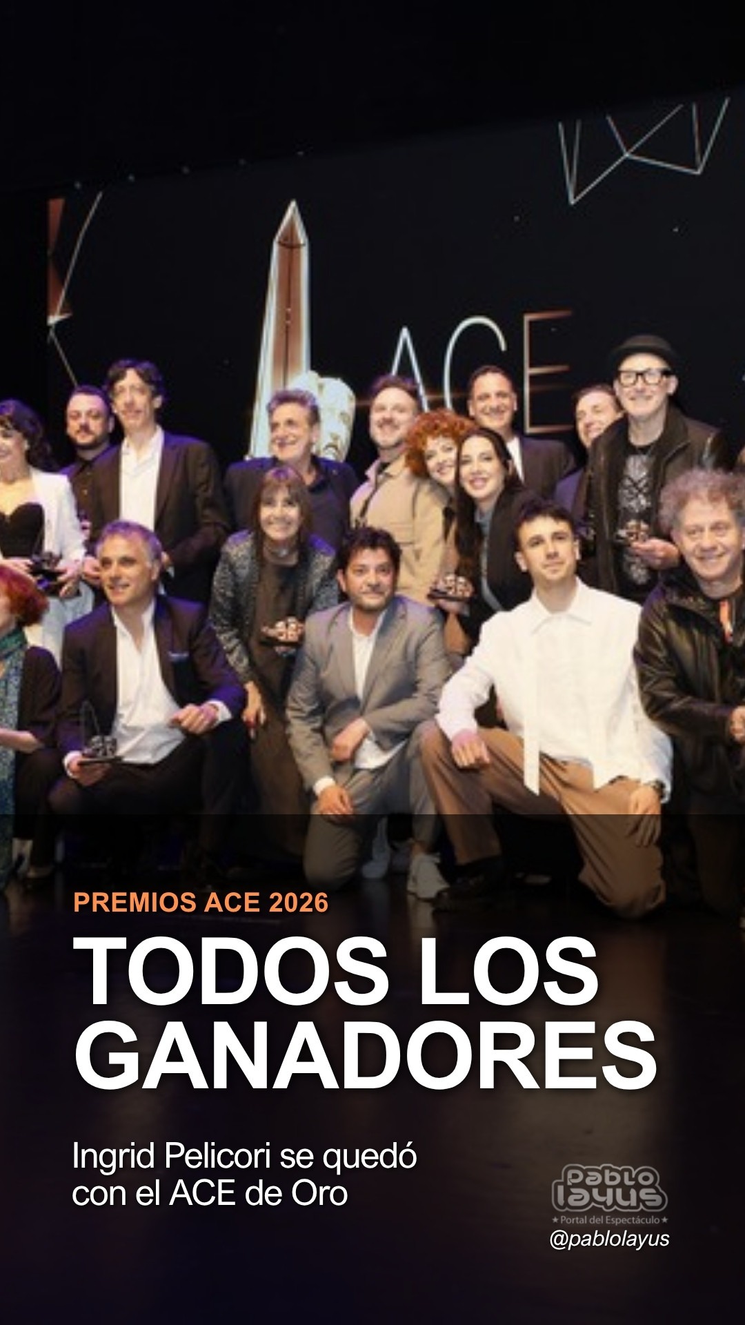 Foto grupal de los ganadores de los Premios ACE 2026